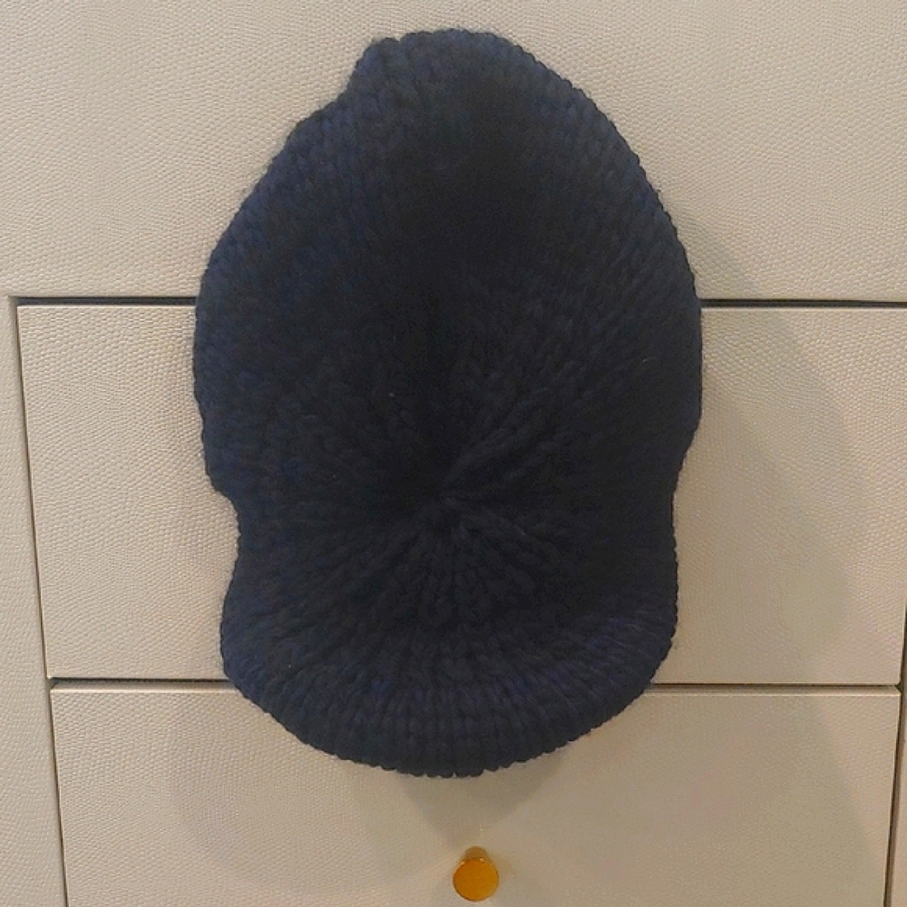 Navy Cable Knit Beanie